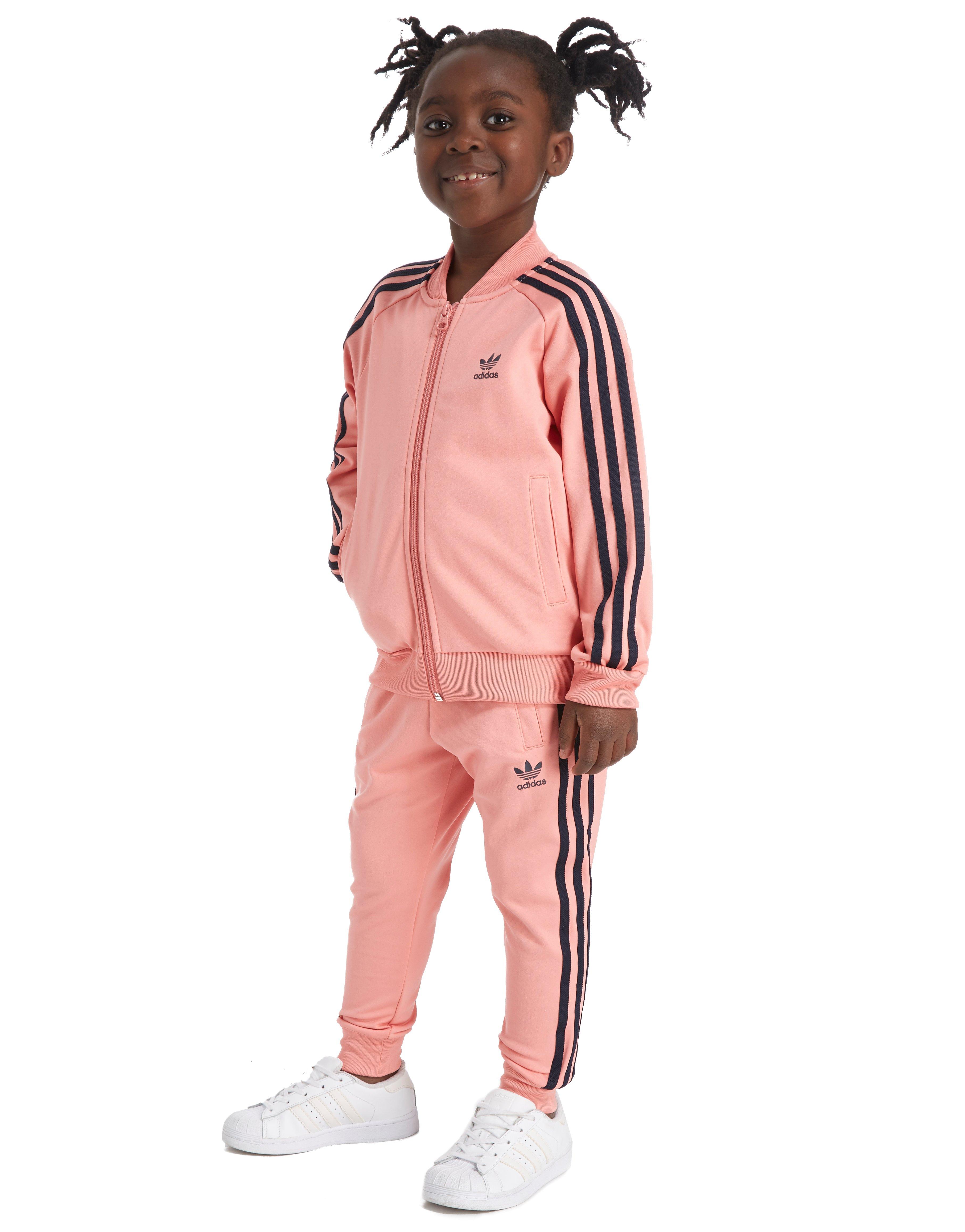 childrens pink adidas tracksuit