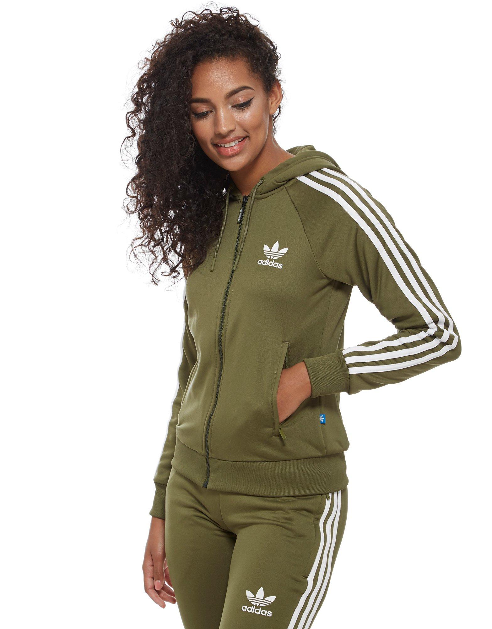 olive green adidas tracksuit womens