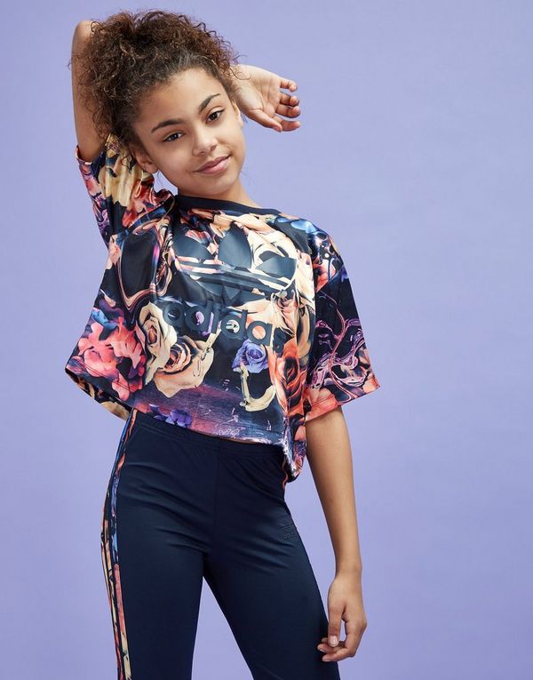 adidas originals girls' floral crop top junior adidas originals girls' floral crop top junior