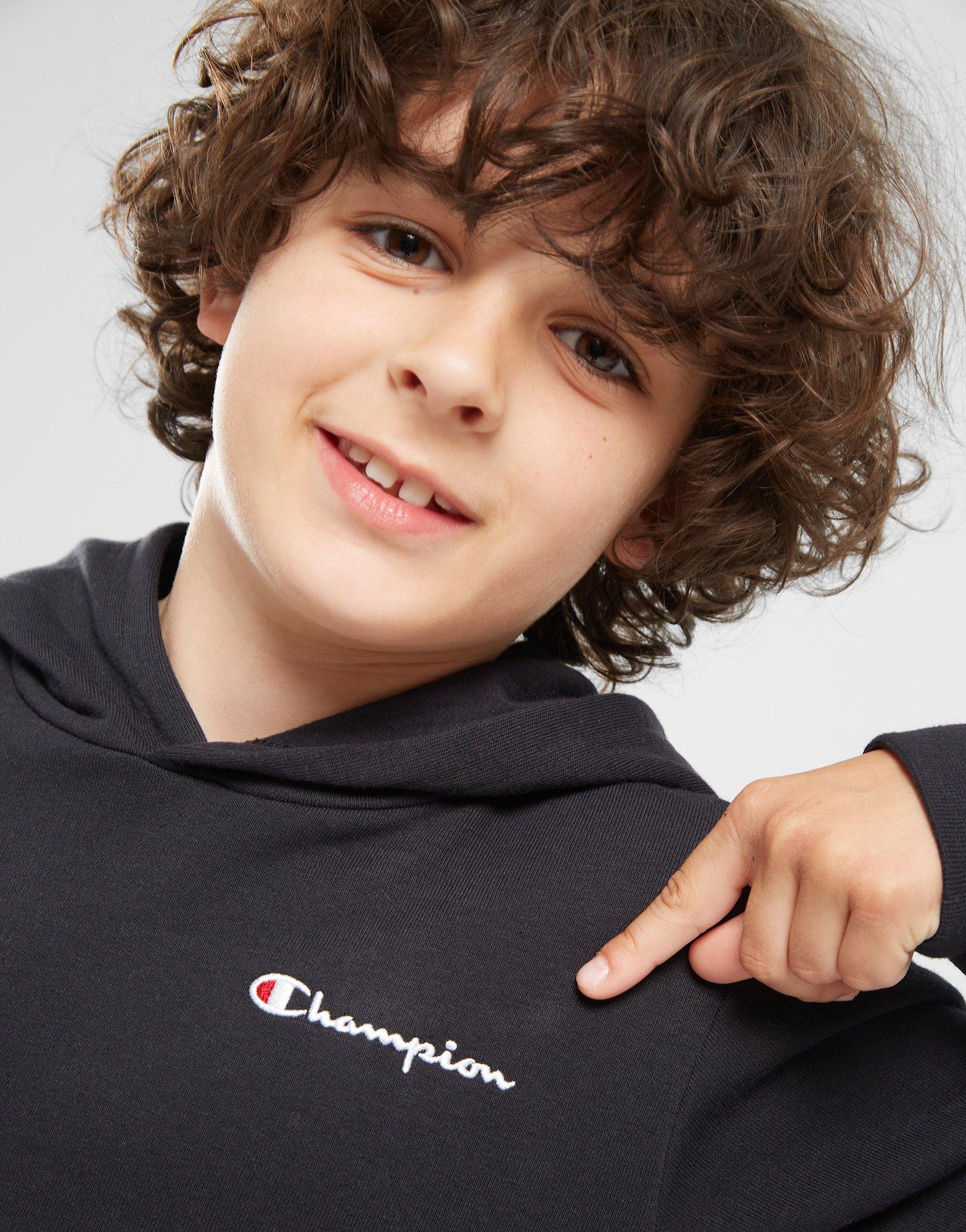 Gyerek pulóver CHAMPION PULÓVER KAPUCNIS HOODED SWEATSHIRT B 306756KK001 Fekete