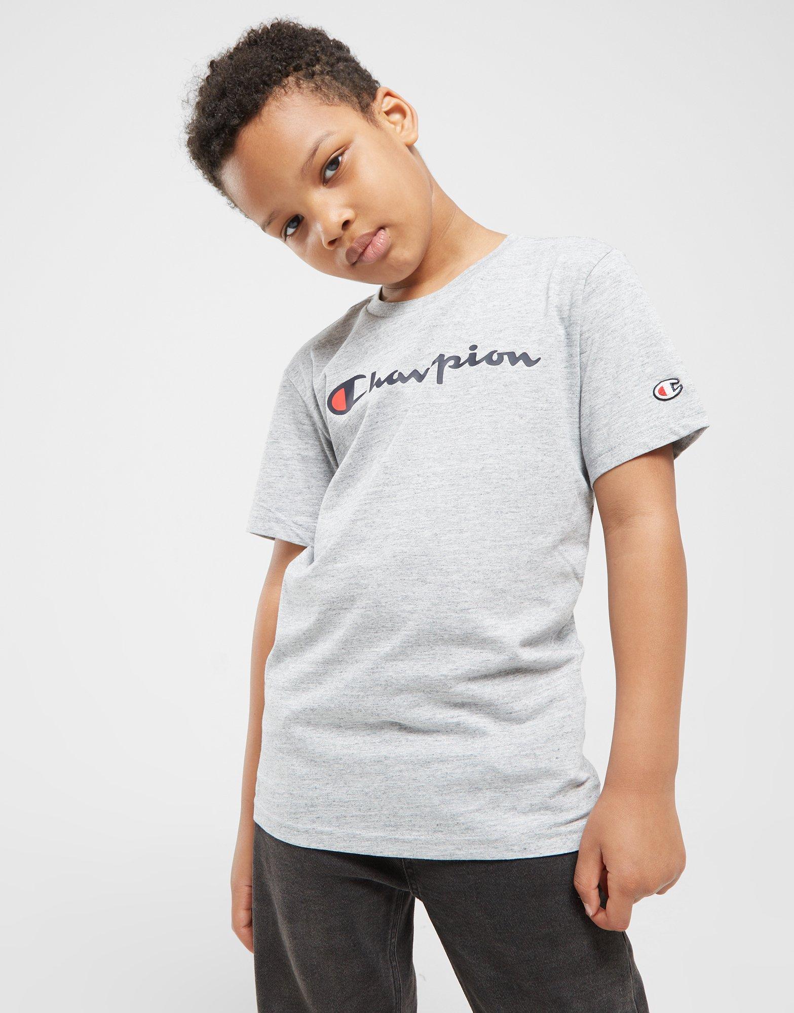 Koszulka, t-shirt dziecięcy CHAMPION T-SHIRT CREWNECK T-SHIRT B 306832EM021 Szary