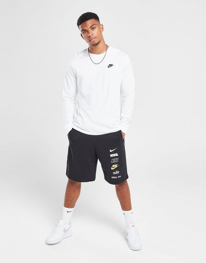 Koszulka, t-shirt męski NIKE T-SHIRT LS M NSW CLUB TEE - LS AR5193-100 Biały