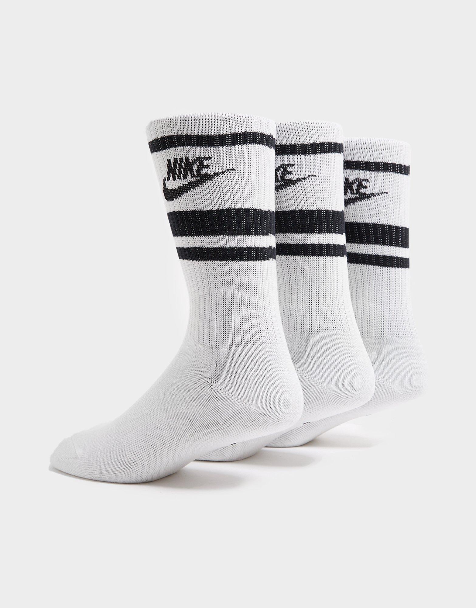 Dámske ponožky NIKE ESSENTIAL STRIPE SOCKS (3 PACK)  DX5089-103 Biela