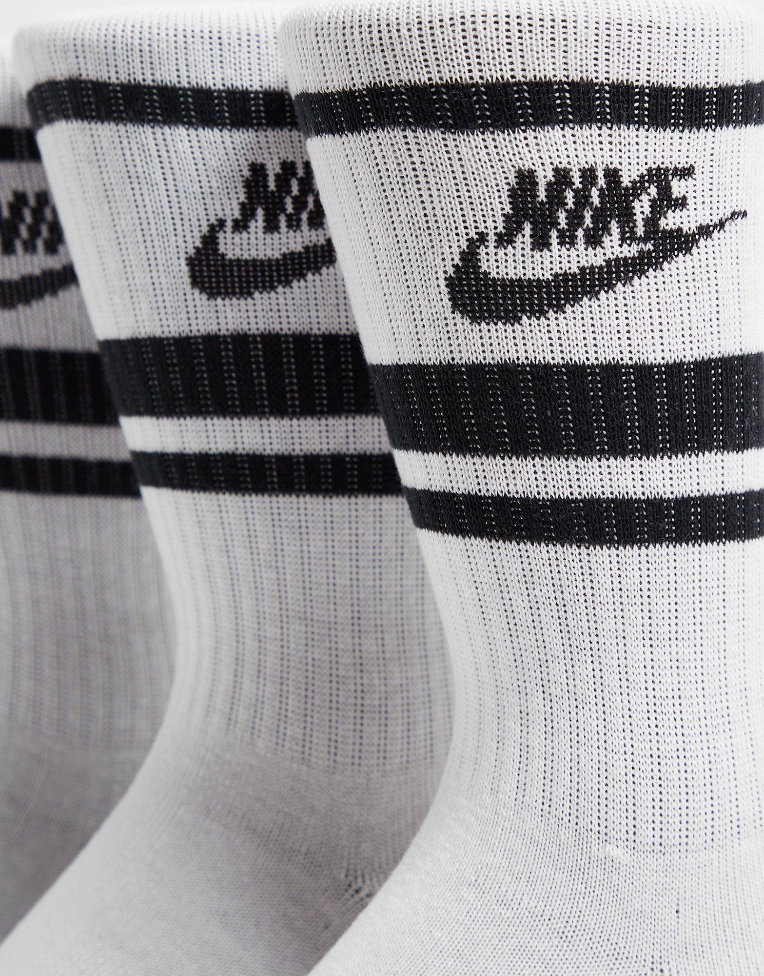 Dámske ponožky NIKE ESSENTIAL STRIPE SOCKS (3 PACK)  DX5089-103 Biela