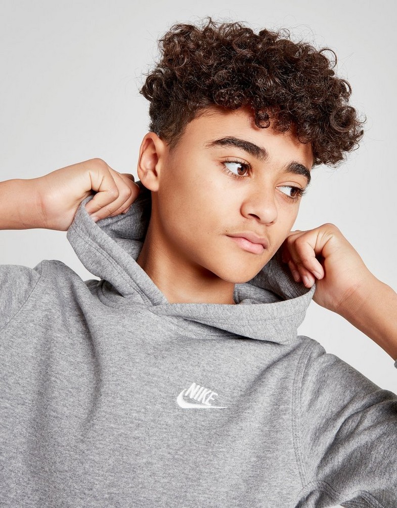 NIKE BLUZA Z KAPTUREM NIKE SPORTSWEAR CLUB BOY BV3757-091 Szary