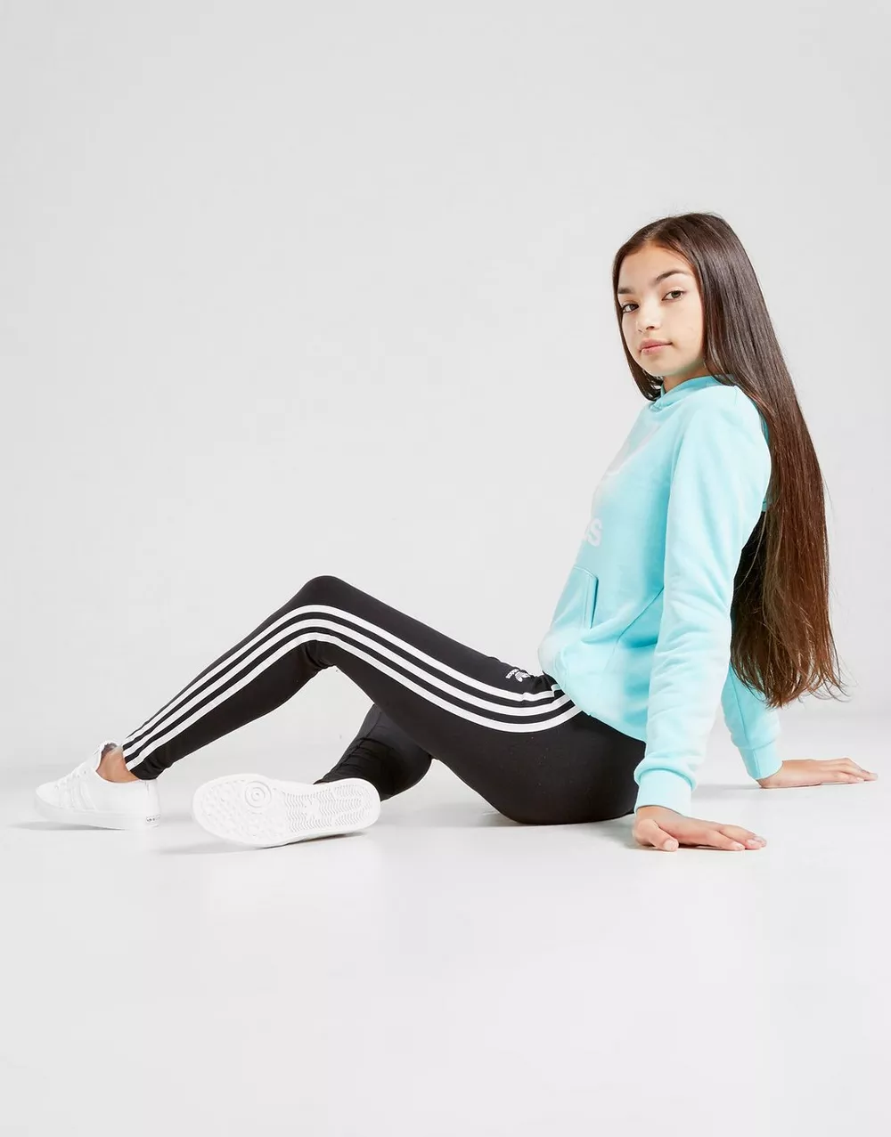 ADIDAS GIRLS' 3 STRIPES ЛОСИНИ JUNIOR G, фото 1 з 5