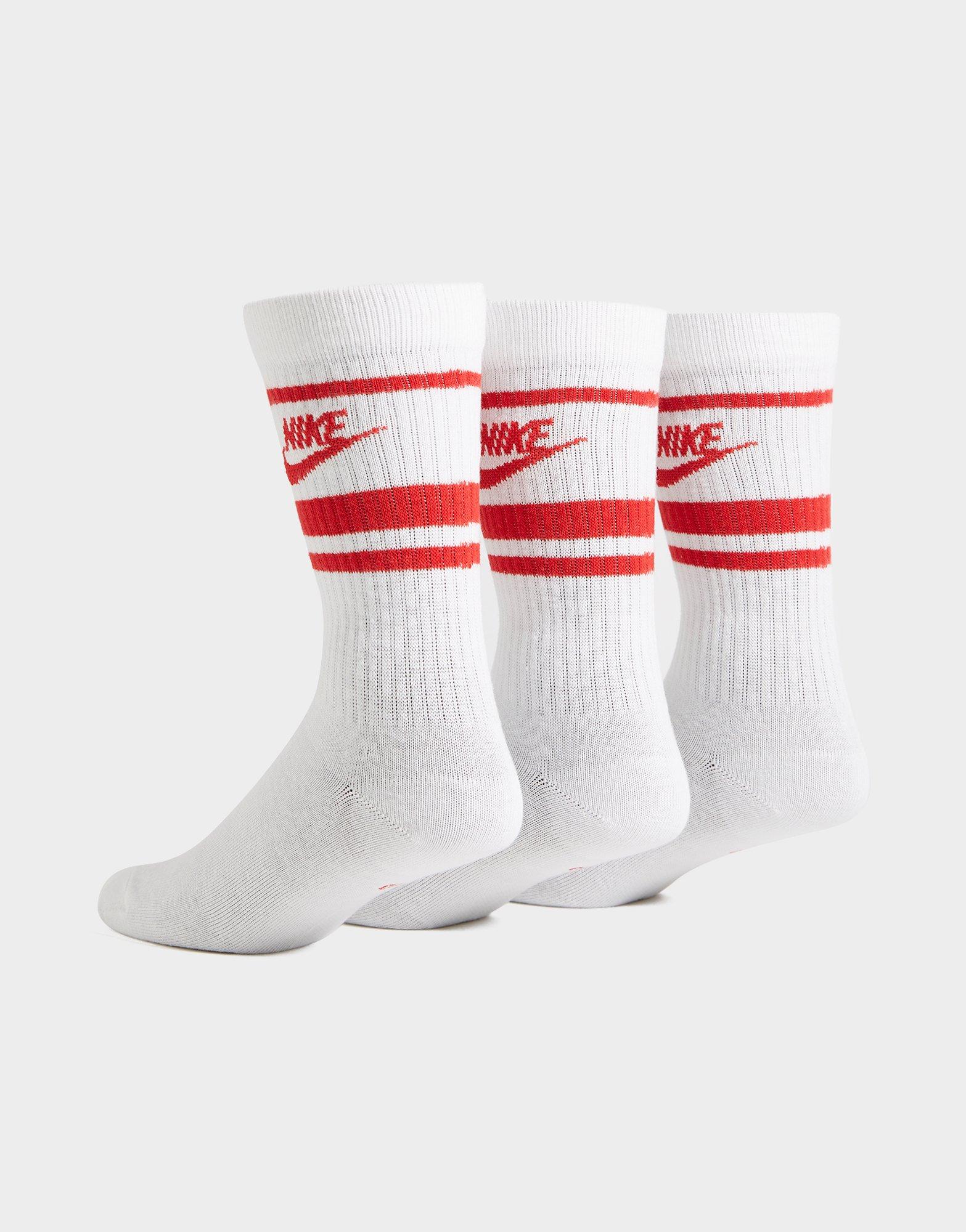 Moteriškos kojinės NIKE ESSENTIAL STRIPE SOCKS (3 PACKS)  DX5089-102 Balta