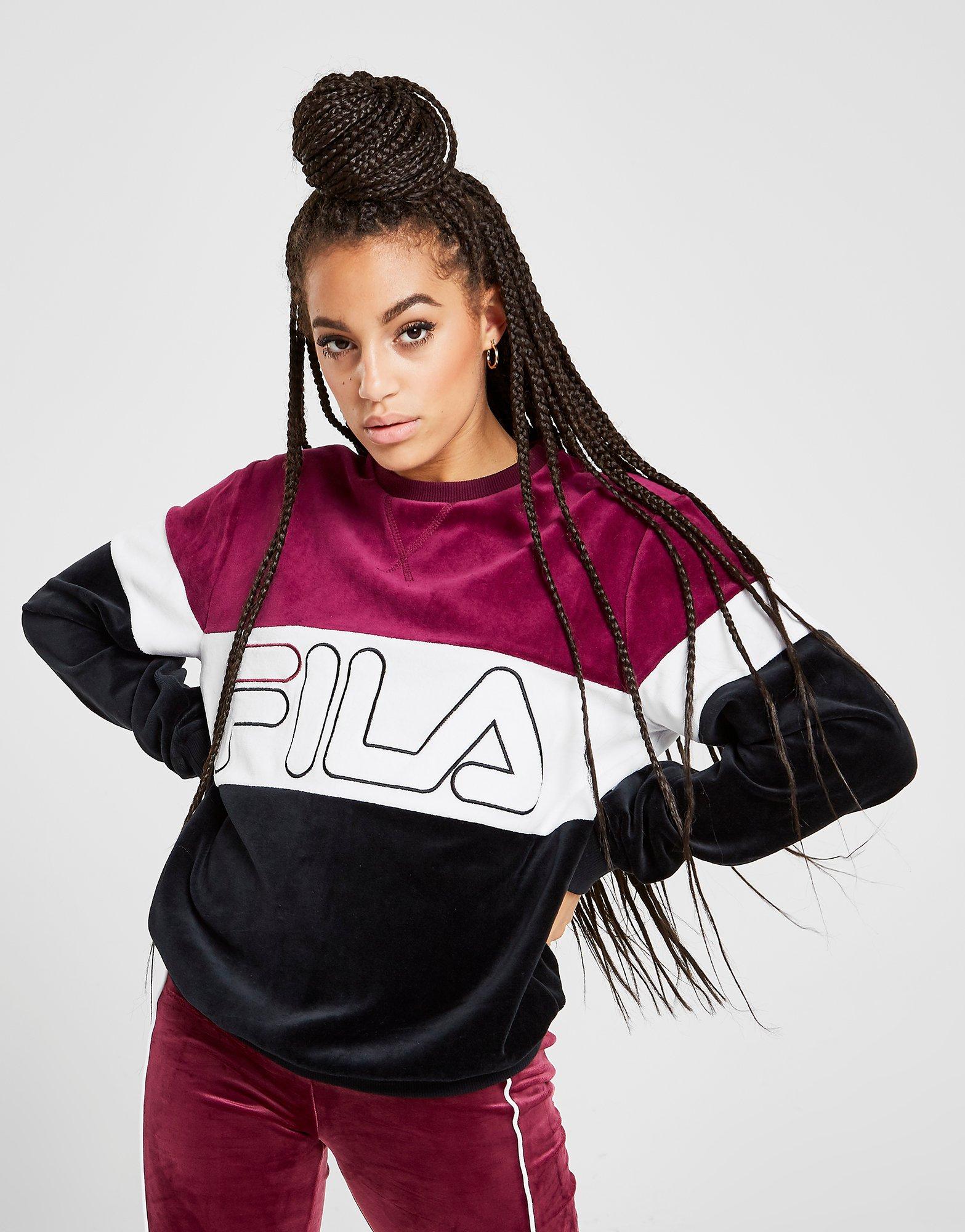 fila panel logo crew sweatshirt