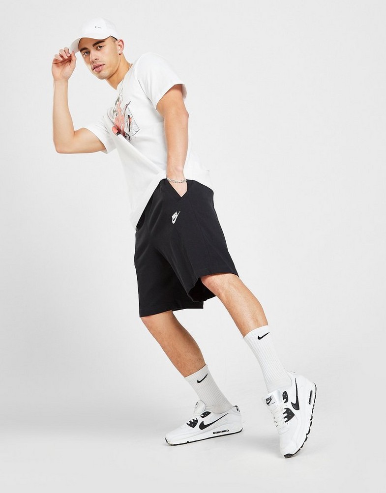 Krótkie spodenki, szorty męskie NIKE SZORTY NIKE SPORTSWEAR CLUB FLEECE SHORTS BV2772-010 Czarny