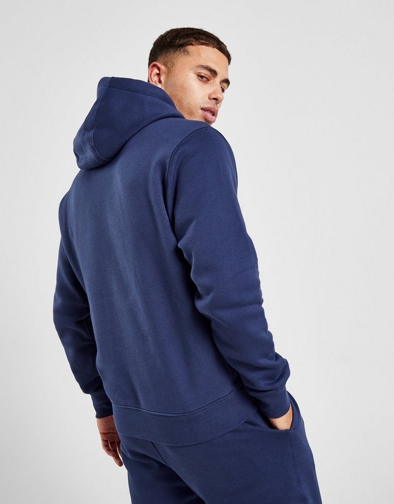 Bluza męska NIKE BLUZA Z KAPTUREM SPORTSWEAR CLUB FLEECE BV2654-410 Granatowy