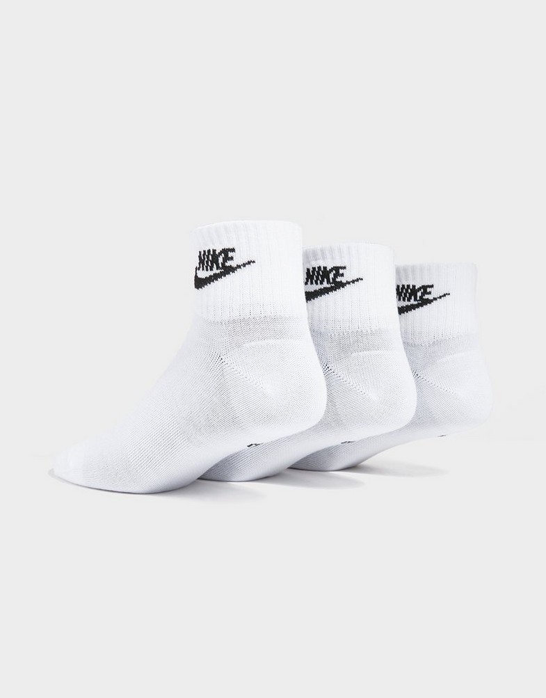 Dámske ponožky NIKE 3-PACK EVERYDAY ESSENTIAL SOCKS  DX5074-101 Biela