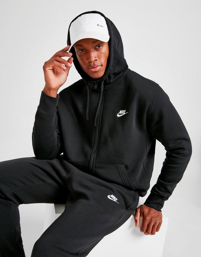 Чоловічі кофти NIKE КОФТА НА БЛИСКАВЦІ SPORTSWEAR CLUB FLEECE BV2645-010 Чорний