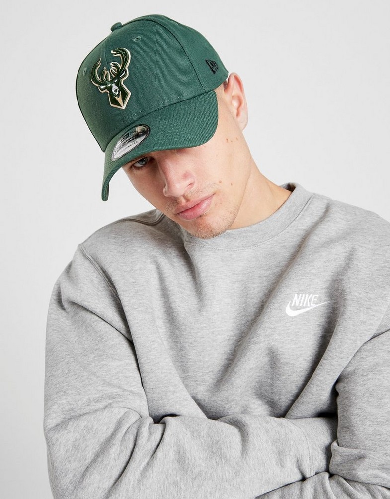Czapka z daszkiem męska NEW ERA CZAPKA THE LEAGUE MIL BUCKS OTC 11405602 Zielony
