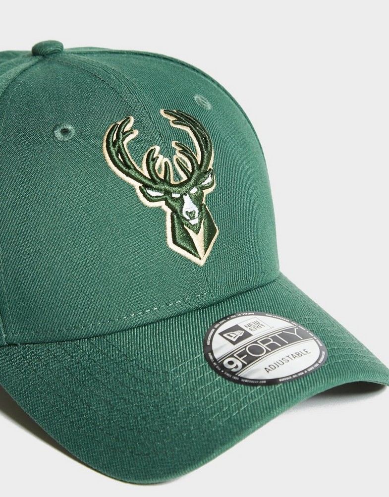 Czapka z daszkiem męska NEW ERA CZAPKA THE LEAGUE MIL BUCKS OTC 11405602 Zielony