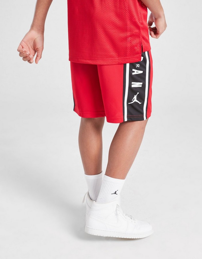 Krótkie spodenki, szorty dziecięce JORDAN SZORTY HBR BBALL SHORT RED B