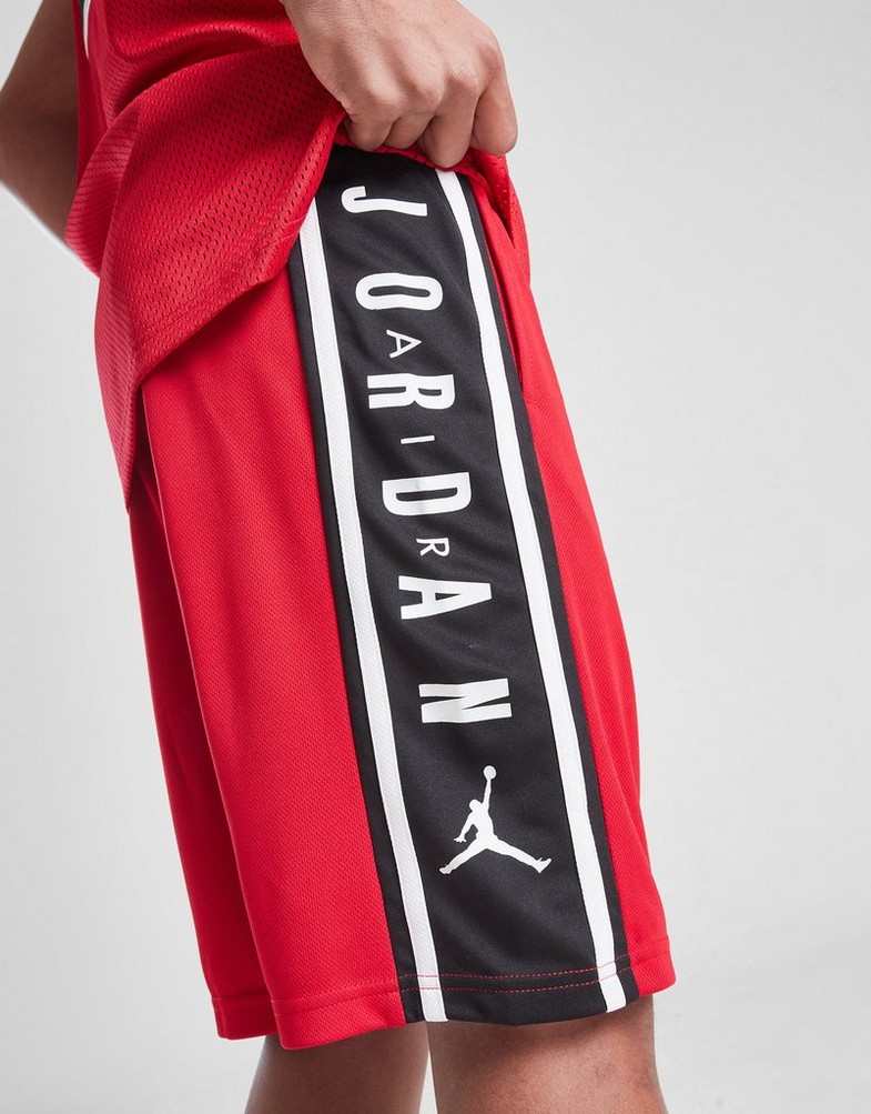 Krótkie spodenki, szorty dziecięce JORDAN SZORTY HBR BBALL SHORT RED B