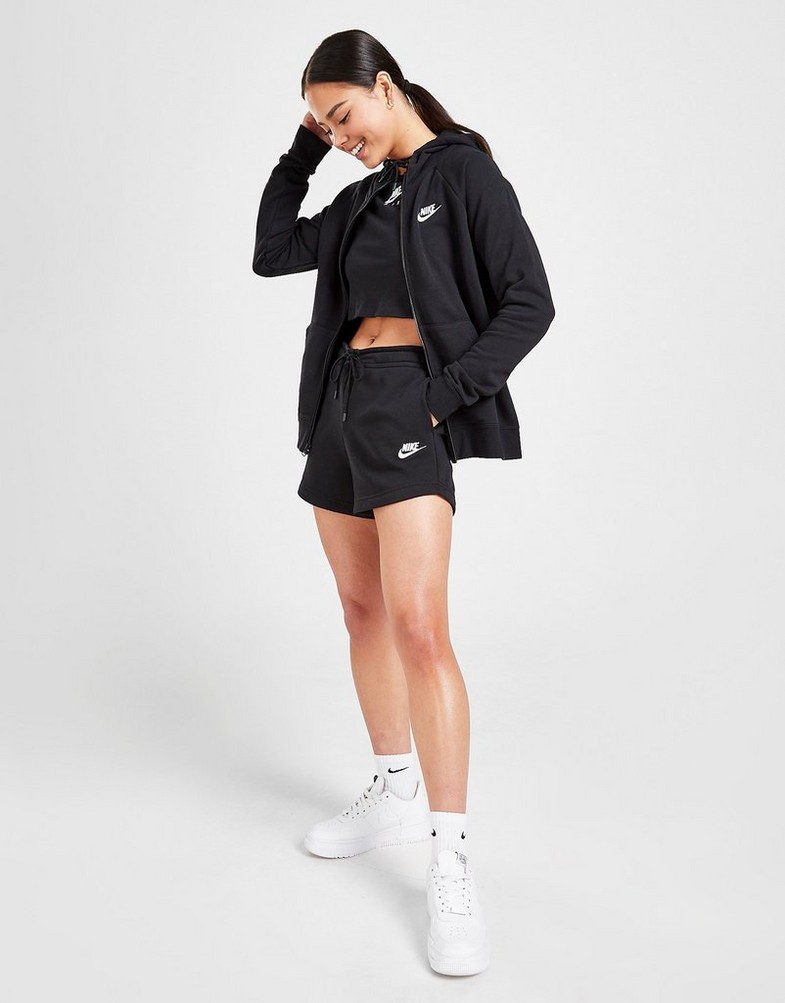Krótkie spodenki, szorty damskie NIKE SZORTY SPORTSWEAR ESSENTIAL CJ2158-010 Czarny
