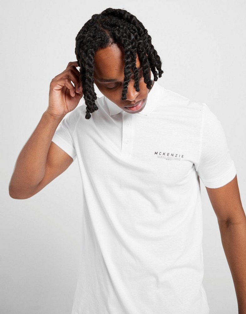 Férfi galléros póló MCKENZIE ESSENTIAL PÓLÓ SHIRT  MCKTM13813 Fehér