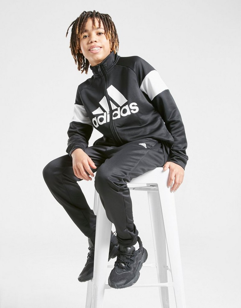 Komplet dresowy dziecięcy ADIDAS DRES BADGE OF SPORT LOGO TRACKSUIT JUNIOR DV1740 Czarny