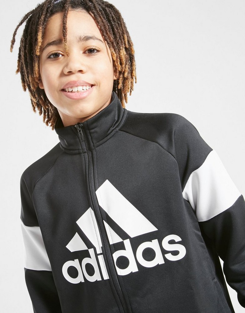 Komplet dresowy dziecięcy ADIDAS DRES BADGE OF SPORT LOGO TRACKSUIT JUNIOR DV1740 Czarny