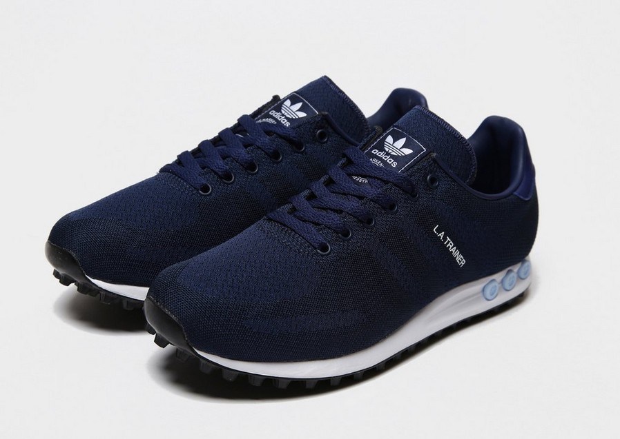 Buty sneakersy męskie ADIDAS LA TRAINER WOVEN FW9899 Niebieski
