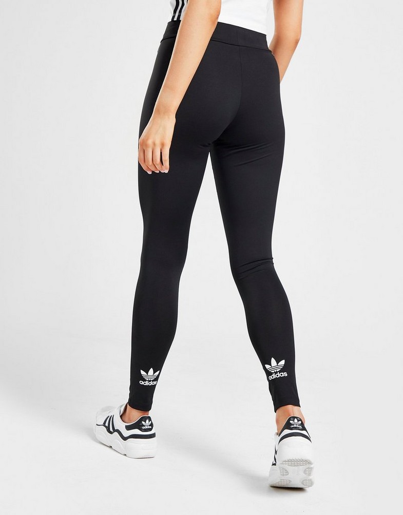 Legginsy damskie ADIDAS LEGGINGS HW POLY LEG BLK/WHT GE4810 Czarny