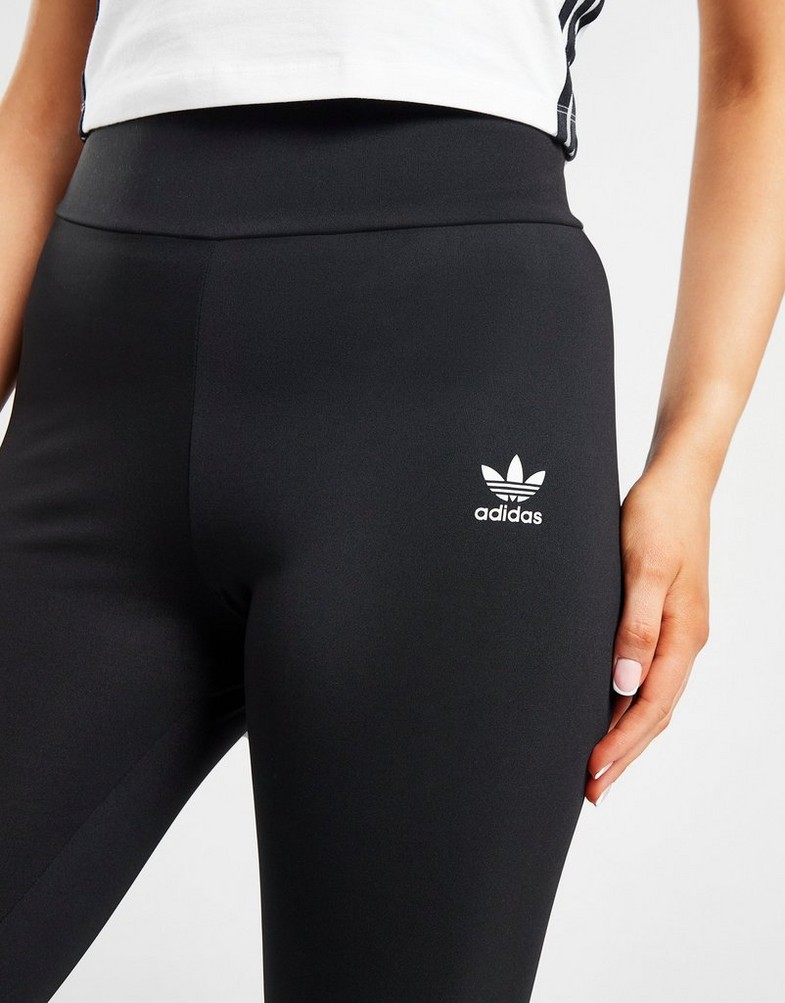 Legginsy damskie ADIDAS LEGGINGS HW POLY LEG BLK/WHT GE4810 Czarny
