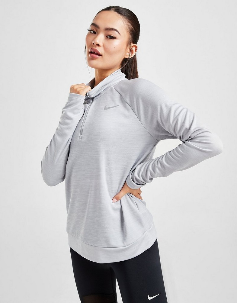 Bluza damska NIKE RUNNING PACER 1/4 ZIP TRACK TOP  CU3267077 Szary