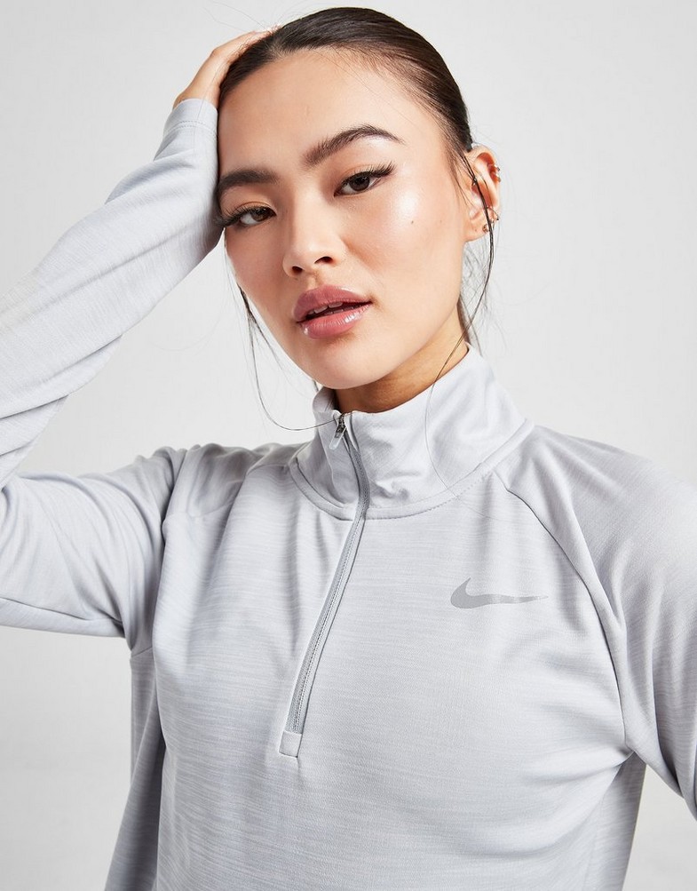 Bluza damska NIKE RUNNING PACER 1/4 ZIP TRACK TOP  CU3267077 Szary
