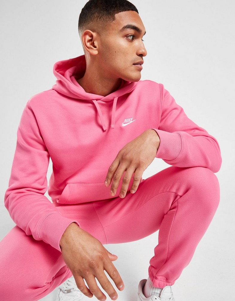 Férfi pulóverek NIKE PULÓVER KAPUCNIS FDTN HD FT PINKSICLE SWEATSHIRT BV2654-684 Rózsaszín