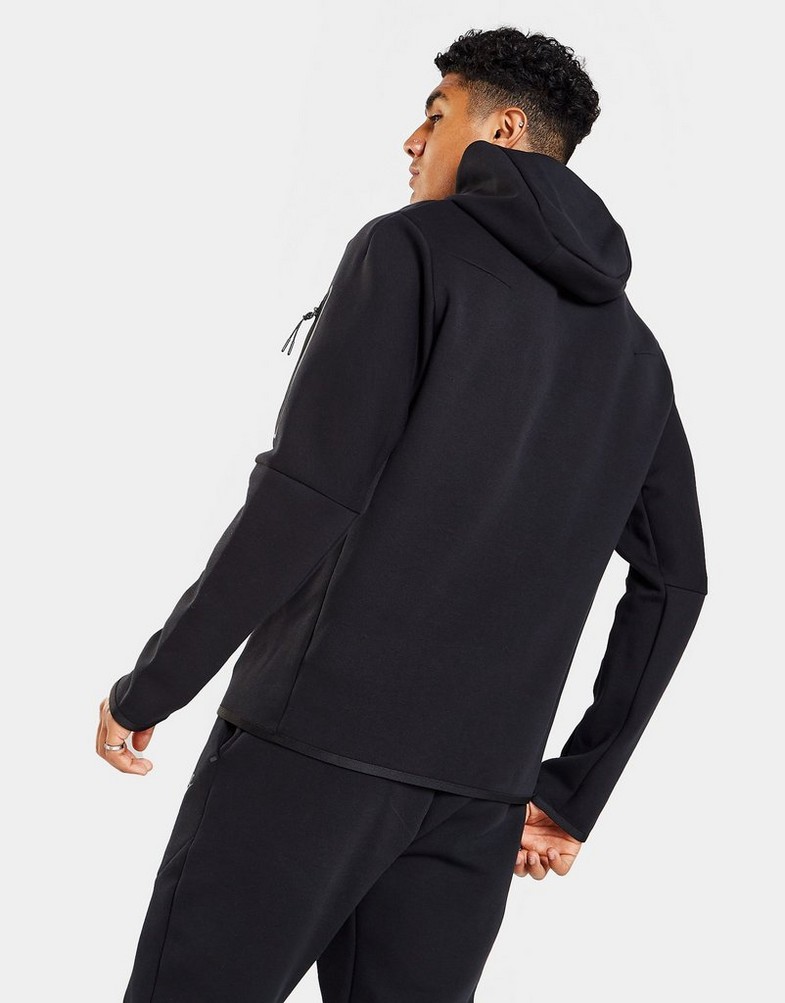 Férfi pulóverek NIKE PULÓVER CIPZÁRAS KAPUCNIS NSW TECH FLC HOOD CU4489-010 Fekete