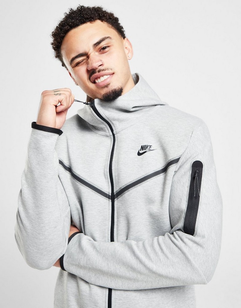 Bluza męska NIKE BLUZA Z KAPTUREM SPORTSWEAR TECH FLEECE CU4489-063 Szary