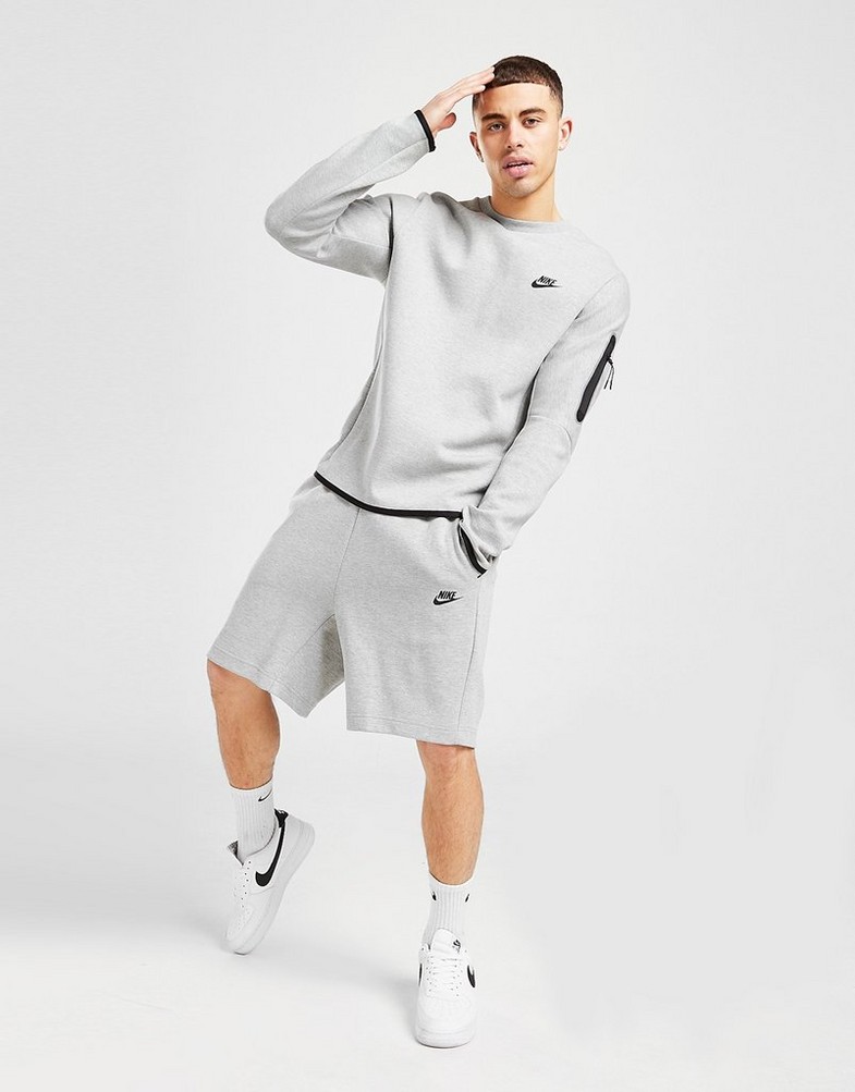 Krótkie spodenki, szorty męskie NIKE SZORTY M NSW TCH FLC SHORT SHORTS CU4503-063 Szary