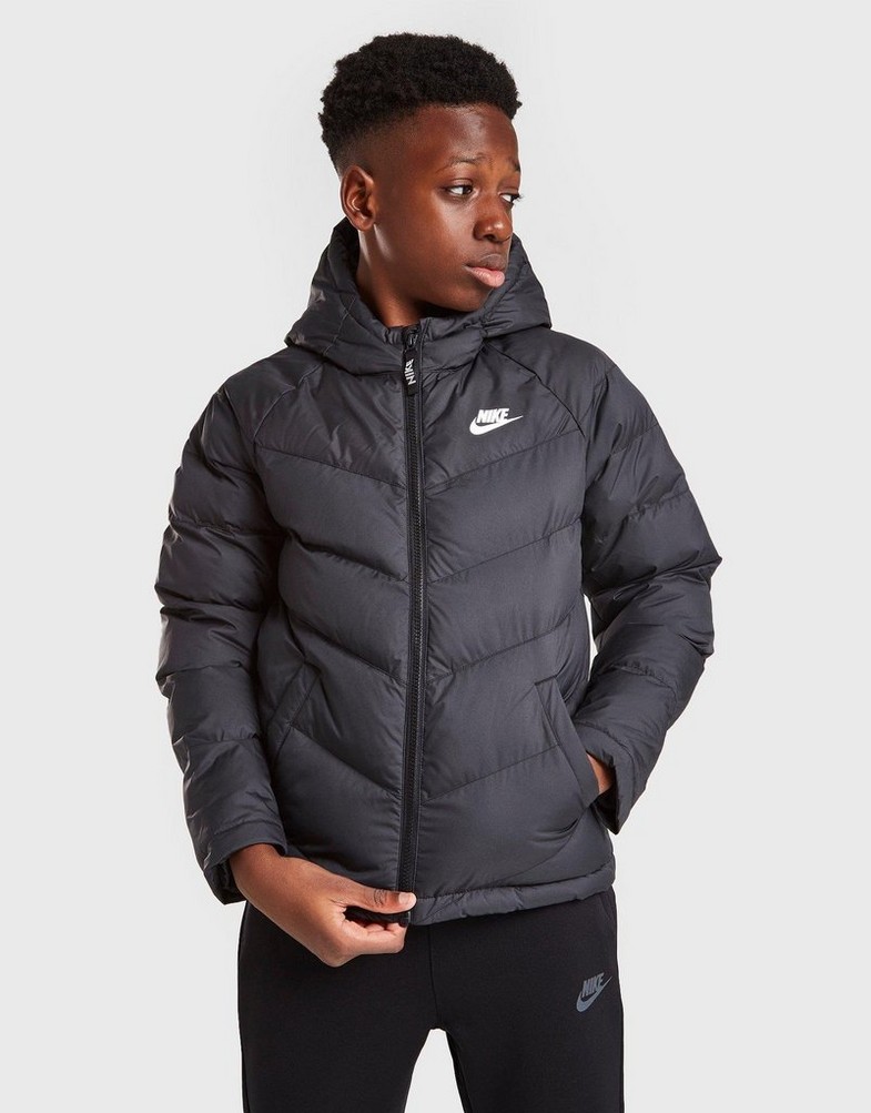 NIKE KURTKA ZIMOWA SPORTSWEAR PADDED JACKET JUNIOR U CU9157-010 Czarny