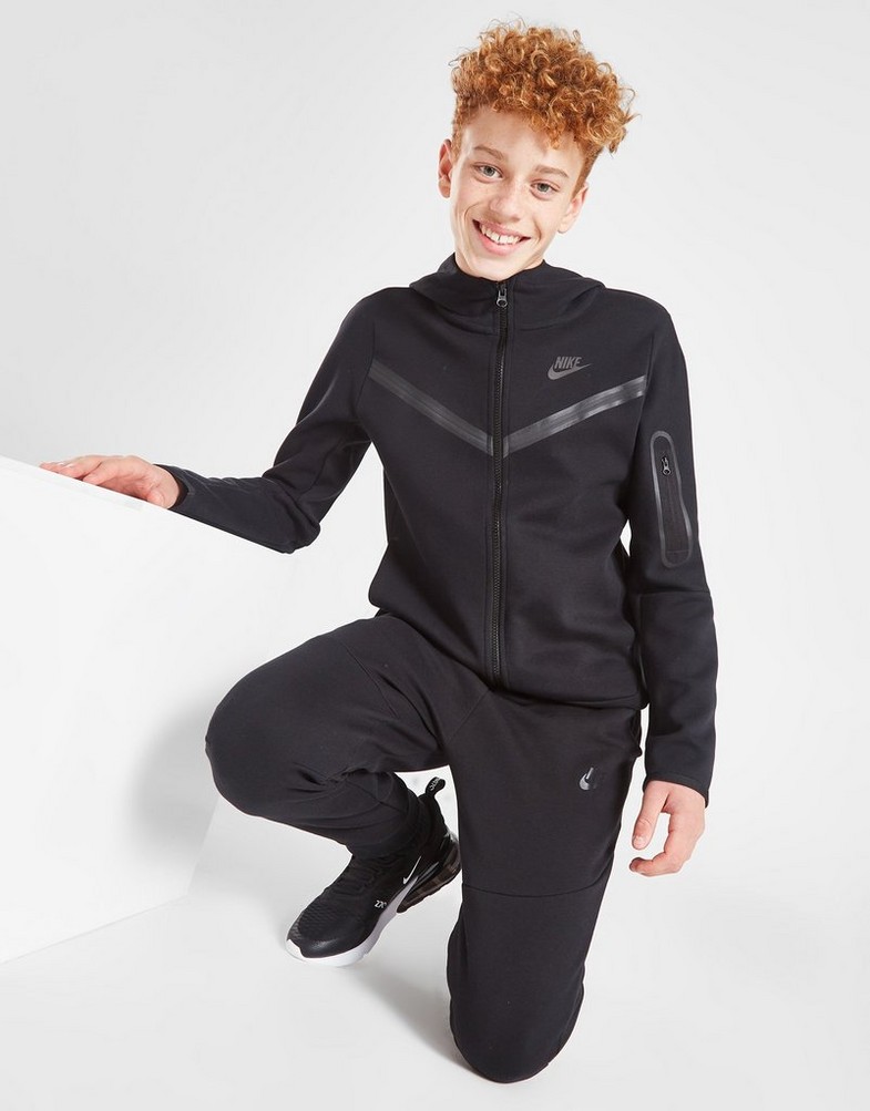 NIKE TECH FLEECE HOODIE JUNIOR CU9223-010 Czarny