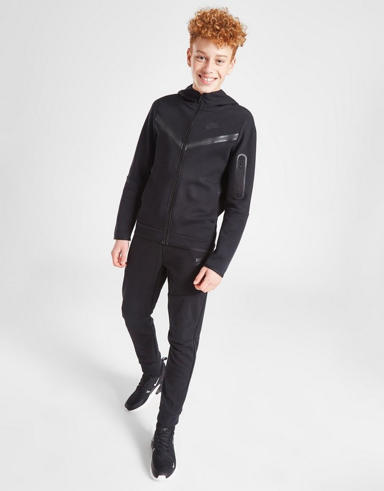 NIKE TECH FLEECE HOODIE JUNIOR CU9223-010 Czarny