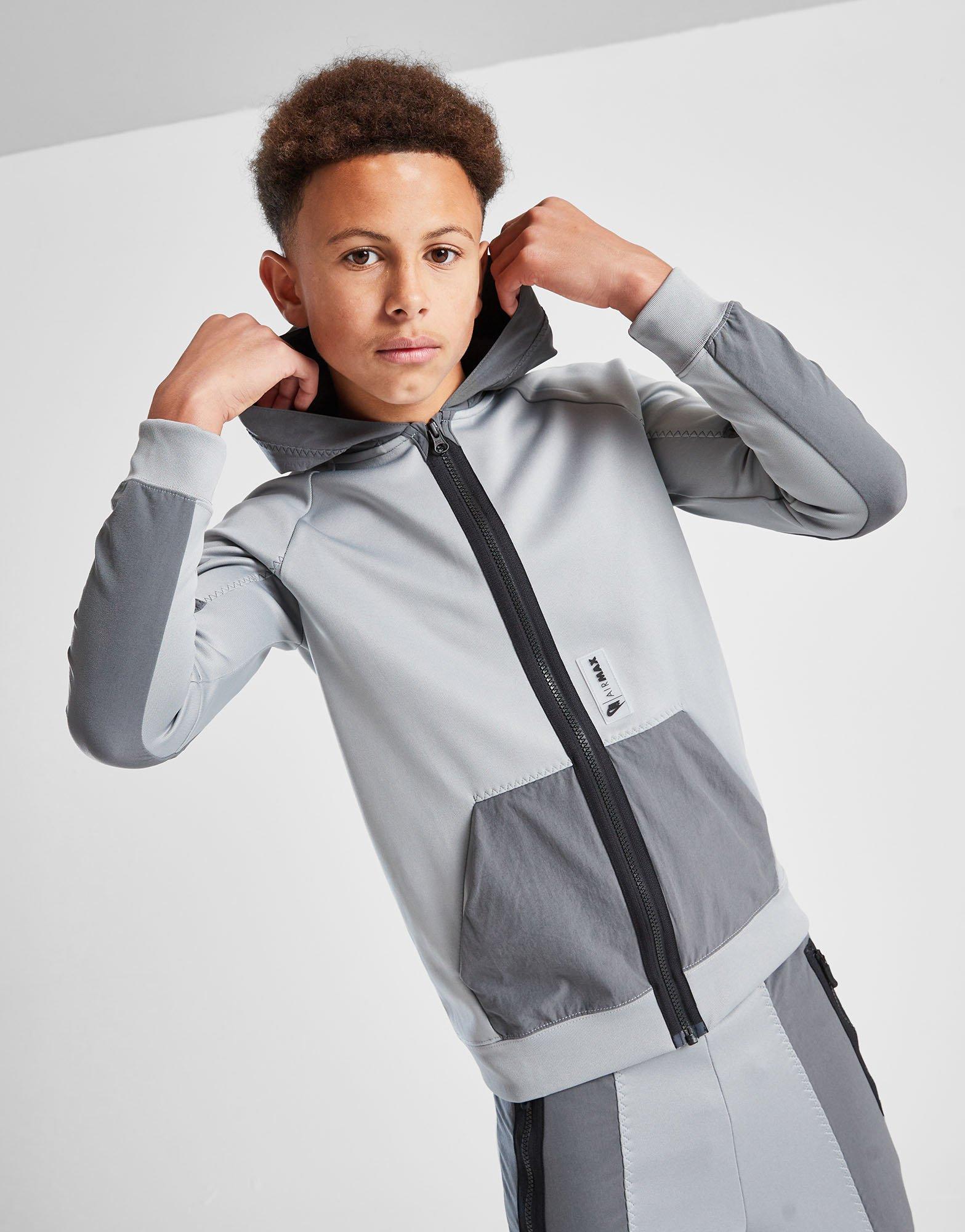 Дитячі кофти NIKE КОФТА З КАПЮШОНОМ B NSW AIR MAX PK FZ HOODIE DA1806-073 Сірий