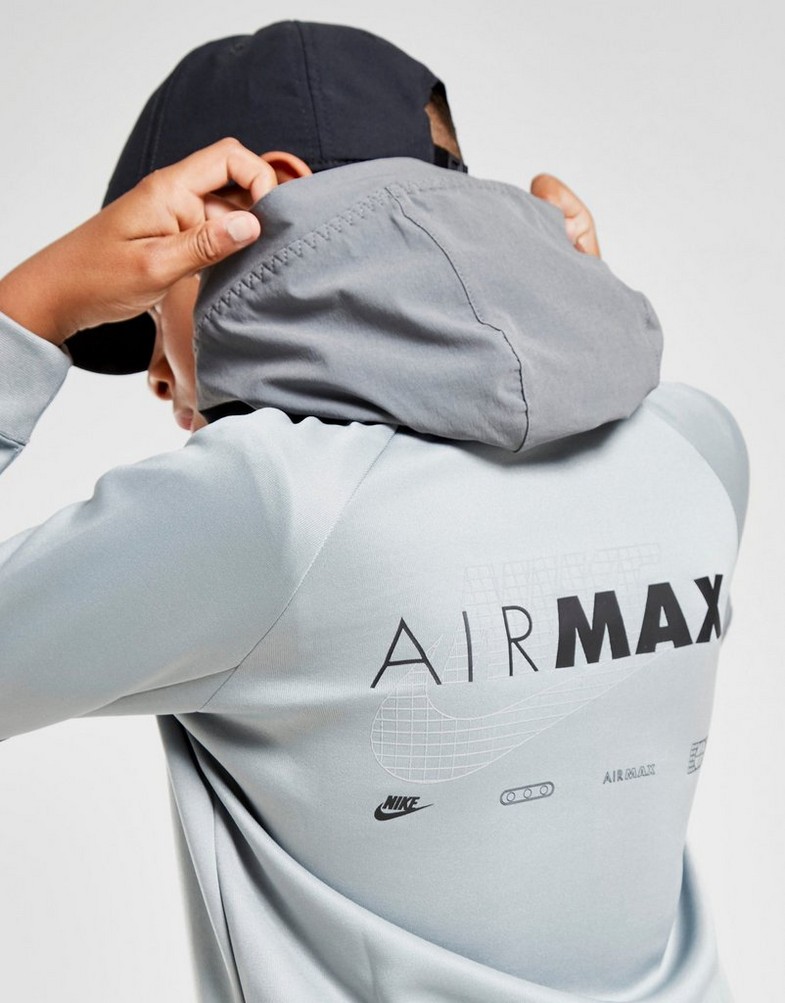 NIKE BLUZA Z KAPTUREM B NSW AIR MAX PK FZ HOODIE DA1806-073 Szary