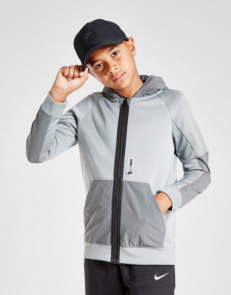NIKE BLUZA Z KAPTUREM B NSW AIR MAX PK FZ HOODIE DA1806-073 Szary