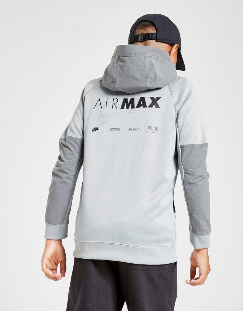 NIKE BLUZA Z KAPTUREM B NSW AIR MAX PK FZ HOODIE DA1806-073 Szary