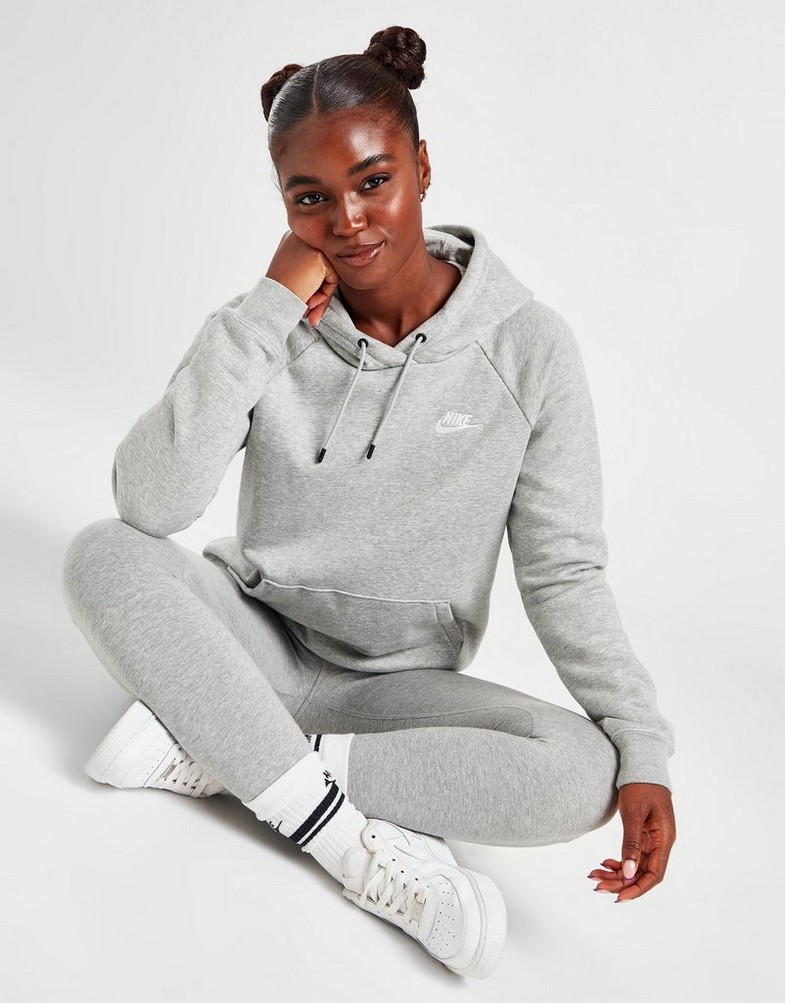 Dámska mikina NIKE SPORTSWEAR ESSENTIAL OVERHEAD HOODIE WOMEN'S HOODIE PO BV4124-063 Sivá
