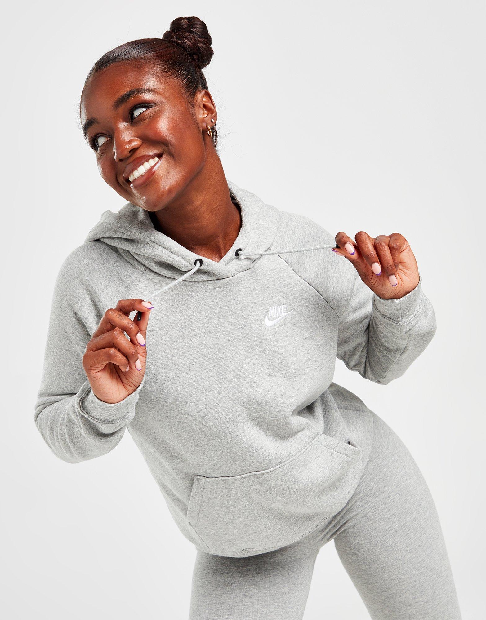 Dámska mikina NIKE SPORTSWEAR ESSENTIAL OVERHEAD HOODIE WOMEN'S HOODIE PO BV4124-063 Sivá