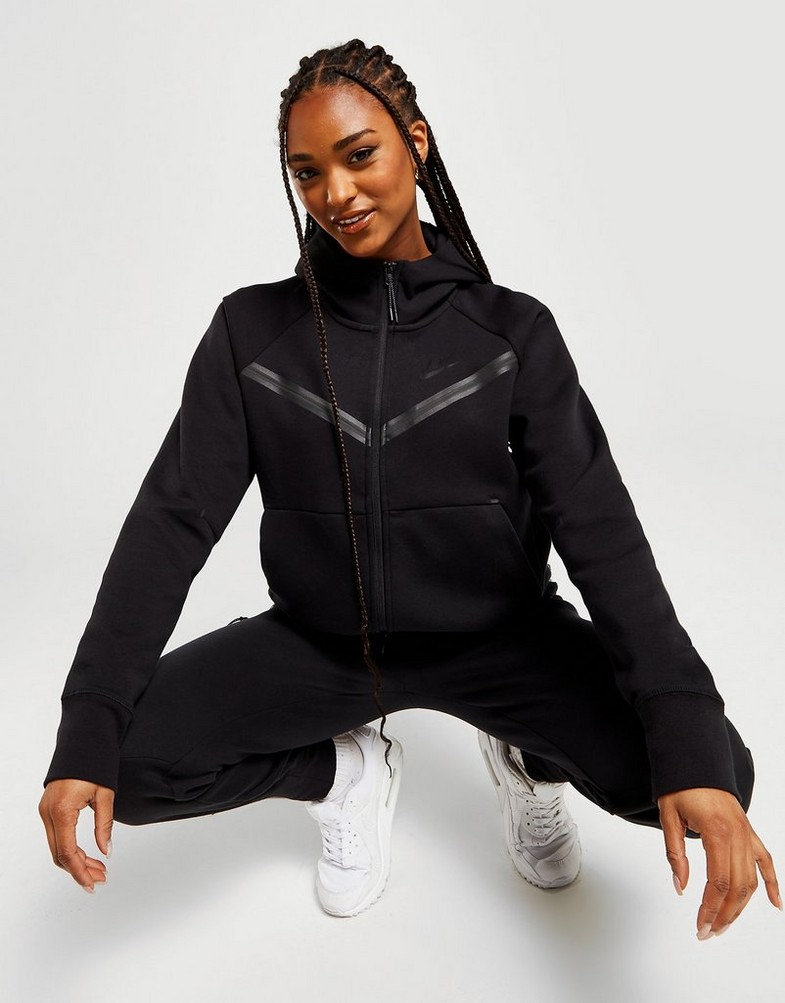 Bluza damska NIKE BLUZA ROZPINANA Z KAPTUREM W TCH FLC WR ESS CW4298-010 Czarny