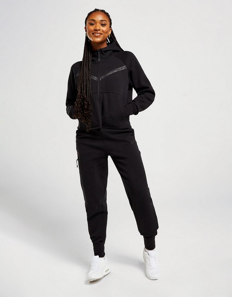 Bluza damska NIKE BLUZA ROZPINANA Z KAPTUREM W TCH FLC WR ESS CW4298-010 Czarny