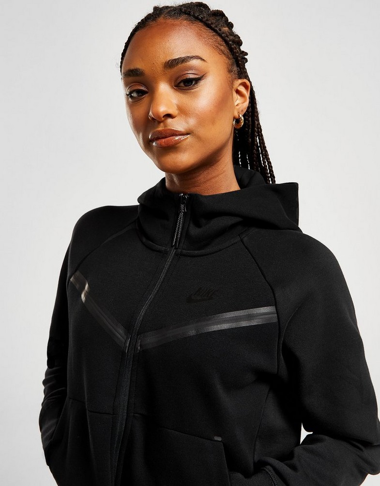 Bluza damska NIKE BLUZA ROZPINANA Z KAPTUREM W TCH FLC WR ESS CW4298-010 Czarny