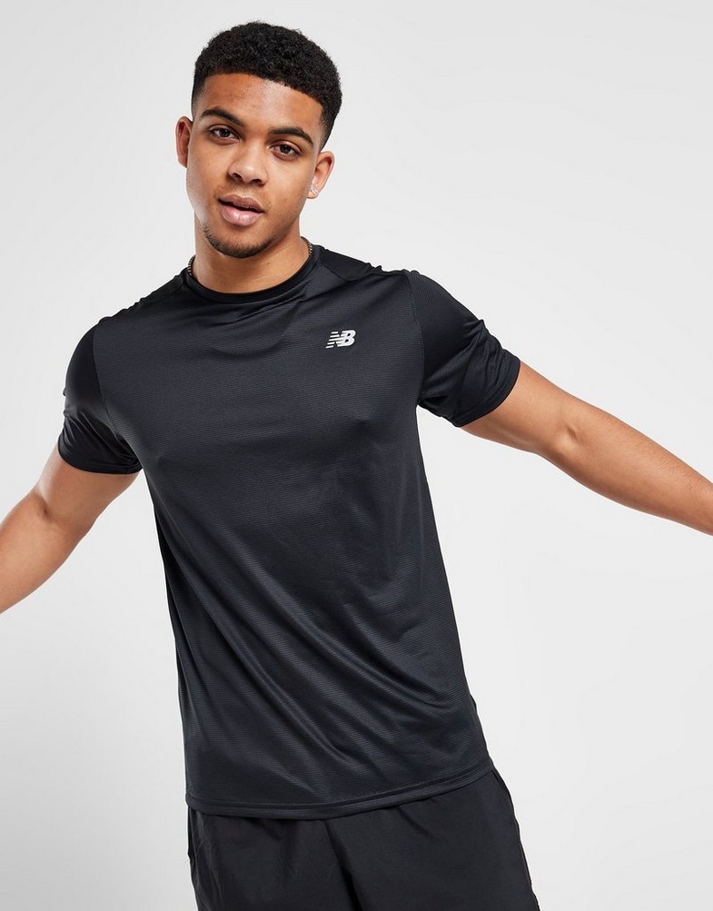 Koszulka, t-shirt męski NEW BALANCE KRÓTKI RĘKAW ACCELERATE T SHIRT MT03203BK Czarny