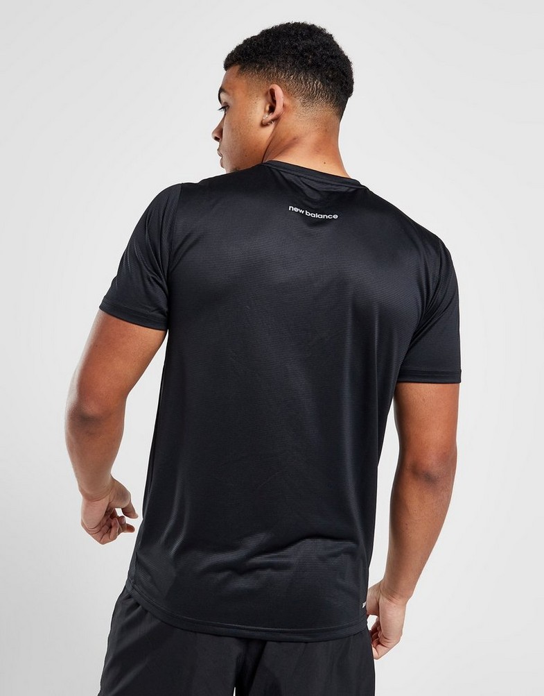Koszulka, t-shirt męski NEW BALANCE KRÓTKI RĘKAW ACCELERATE T SHIRT MT03203BK Czarny