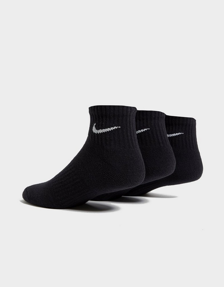 Дамски чорапи NIKE 3 PACK CUSHIONED QUARTER SOCKS  SX7667-010 Черен
