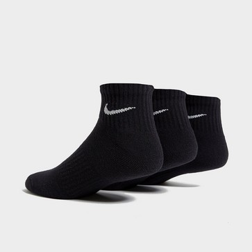 NIKE 3 PACK CUSHIONED QUARTER SOCKS 