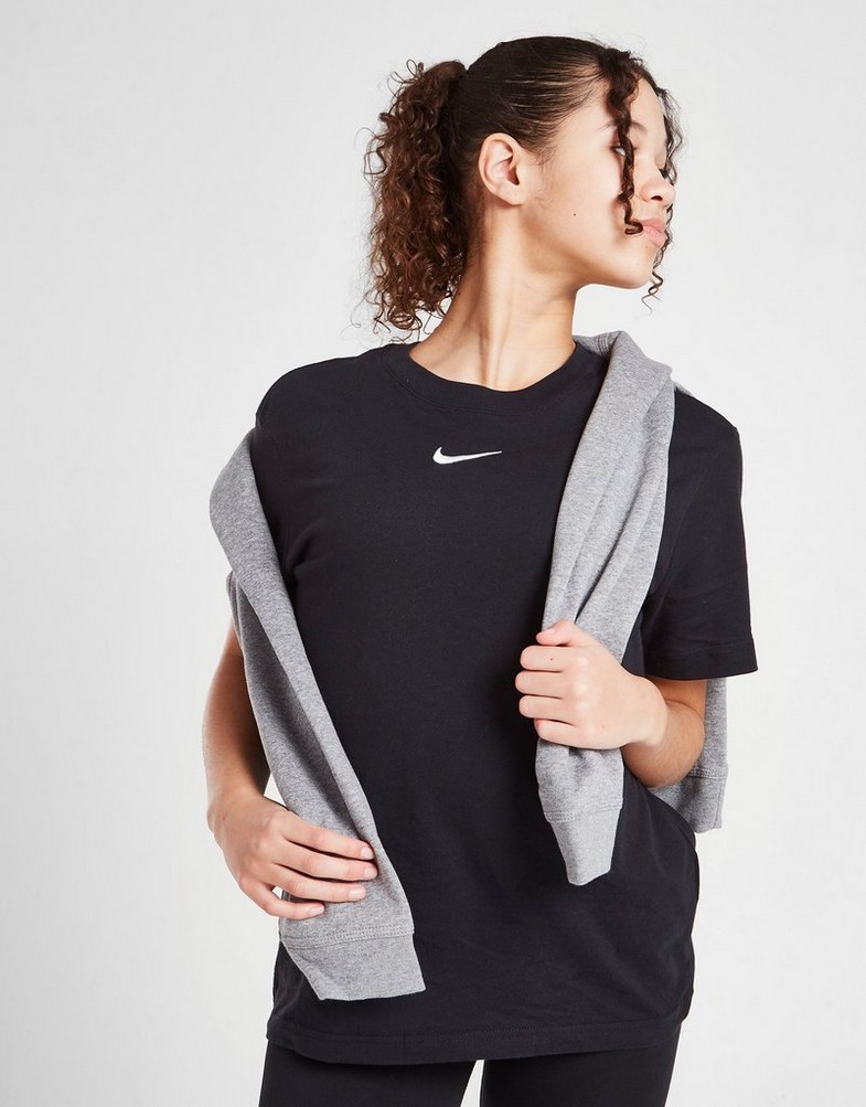 Дитячі футболки NIKE ФУТБОЛКА SPORTSWEAR GIRL DA6918-010 Чорний